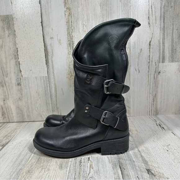 Coolway Shoes Coolway Just Be Yourself Black Combat Moto Biker
